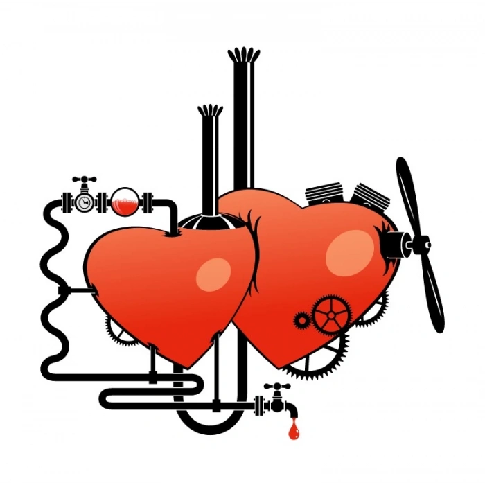 Kalp Ritmi Sticker 10x10 cmRenkli Sticker