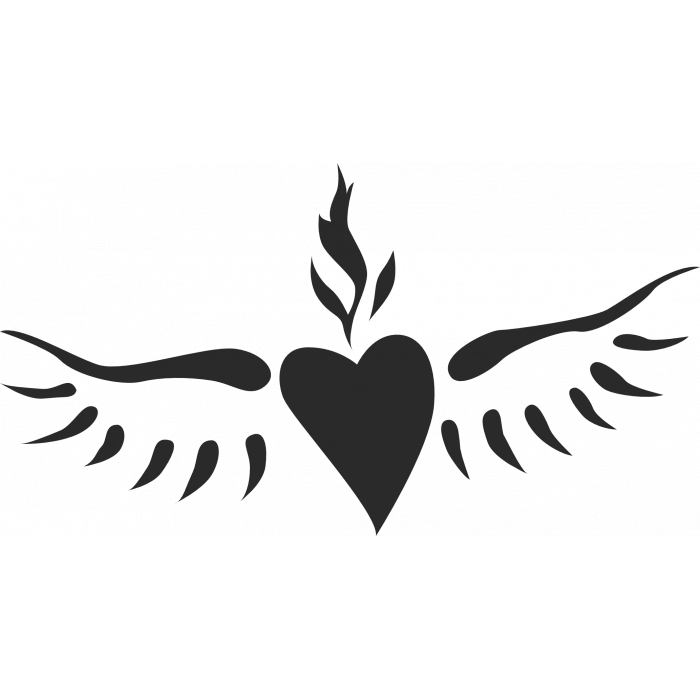 Kalp Sticker 10x10 cmRenkli Sticker