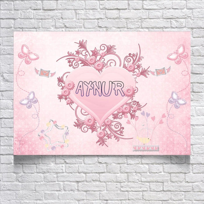 Kalp Temalı Doğum Günü Afişi 70X100 cm