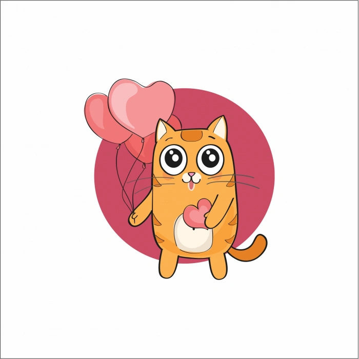 Kalpl, Balonlu Kedi Sticker