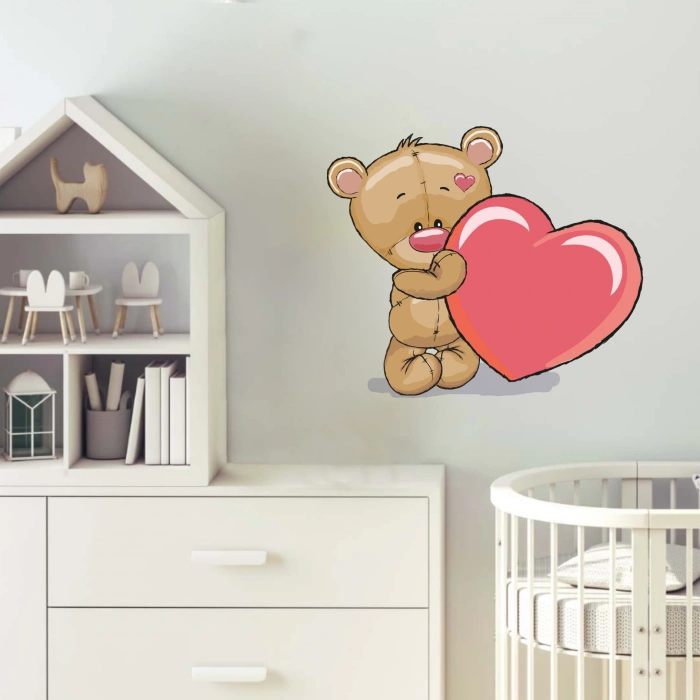 Kalpli Ayıcık ÇocukOdası Stikcer