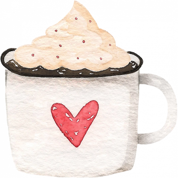 Kalpli Kupa ve Kremalı İçecek Duvar Stickerı