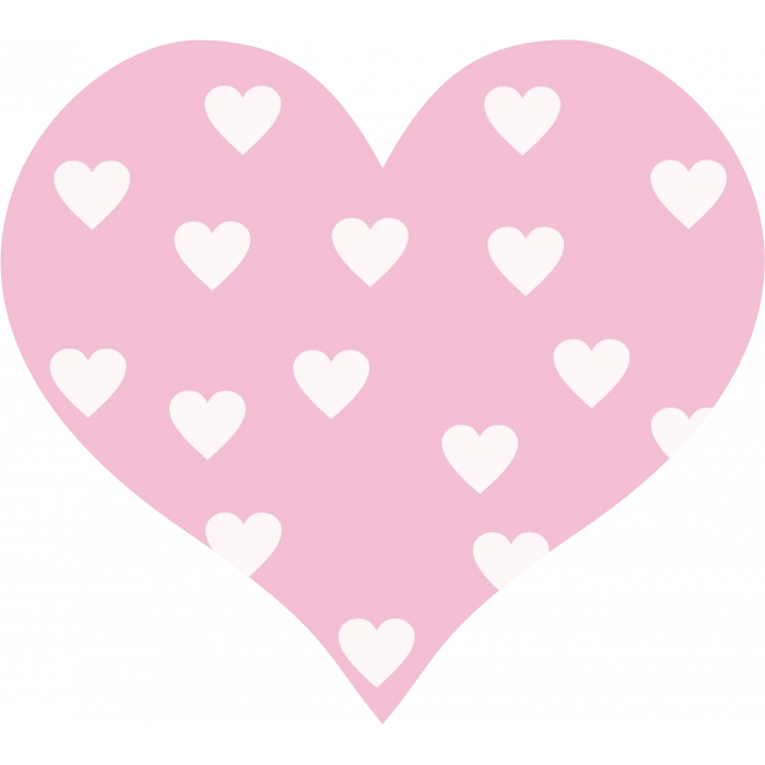 Kalpli Pembe Kalp Duvar Stickerı