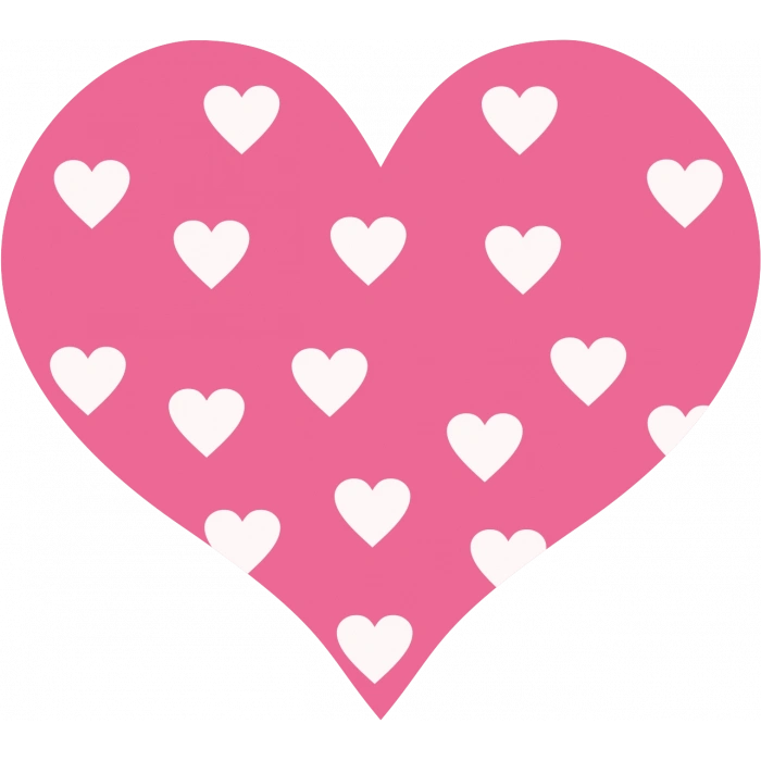 Kalpli Pembe Kalp Duvar Stickerı