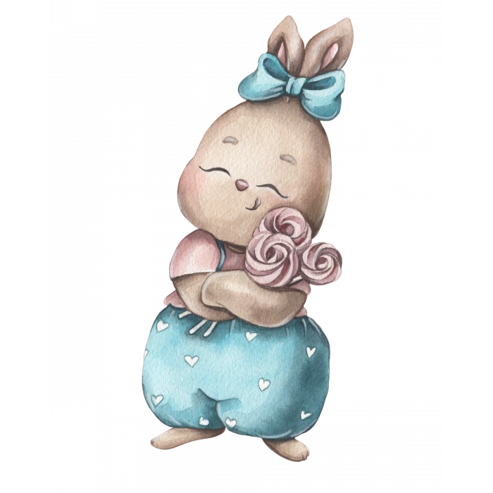 Kalpli Tavşan Duvar Stickerı