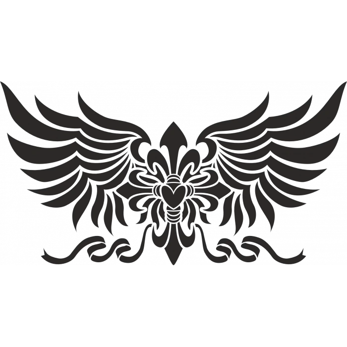 Kanatlar Sticker 10x10 cmRenkli Sticker