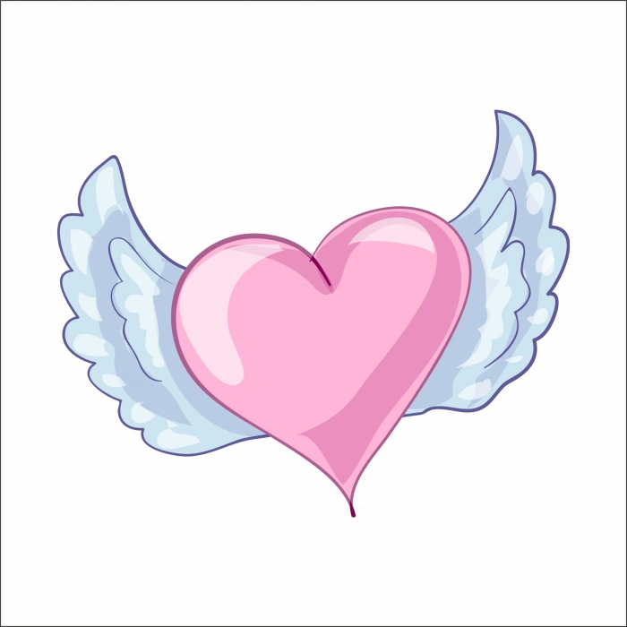 Kanatlı Kalp Sticker