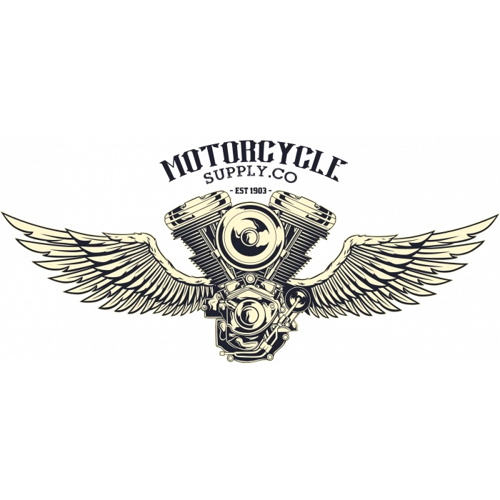 Kanatlı Motor Parçaları 5 Sticker 10x10 cmRenkli Sticker