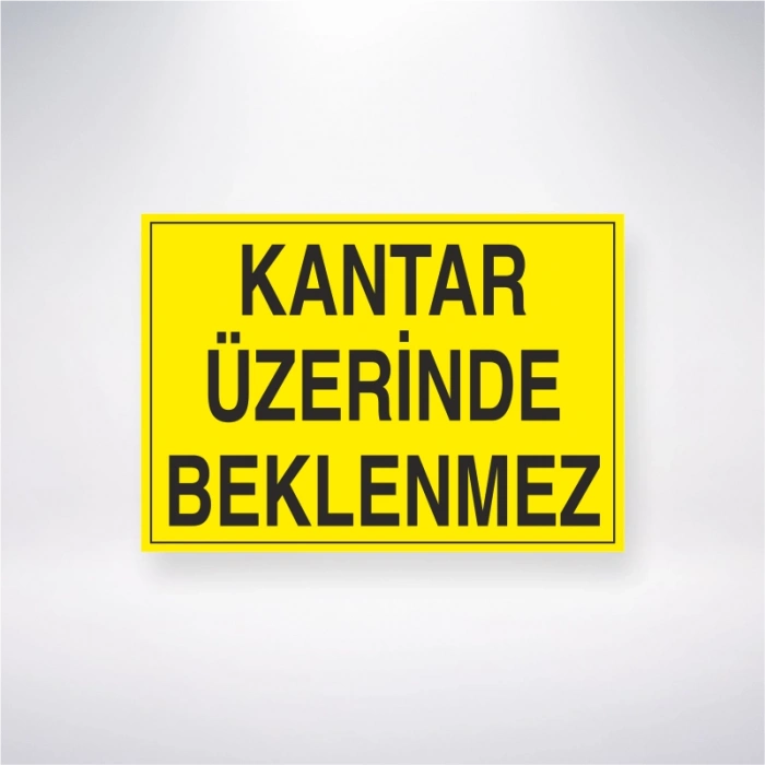 Kantar Üzerinde Beklenmez Sticker 20X28 Cm