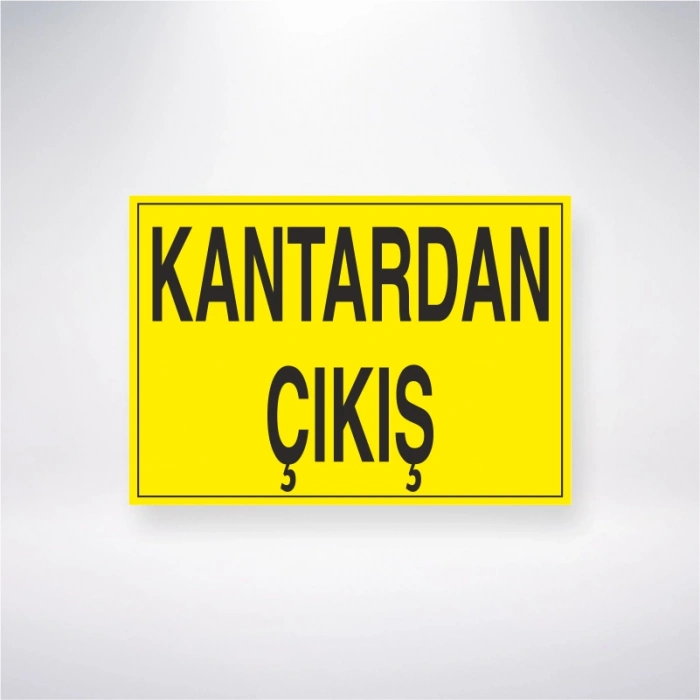 Kantardan Çıkış Sticker 20X28 Cm
