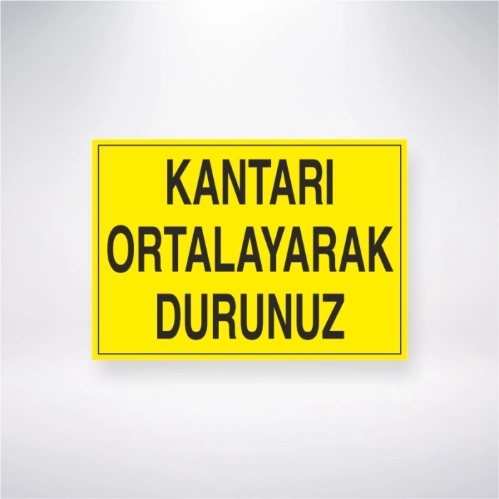Kantarı Ortalayarak Durunuz Sticker 20X28 Cm