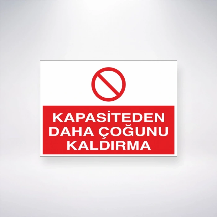 Kapasiteden Daha Çoğunu Kaldırma Sticker 20X28 Cm