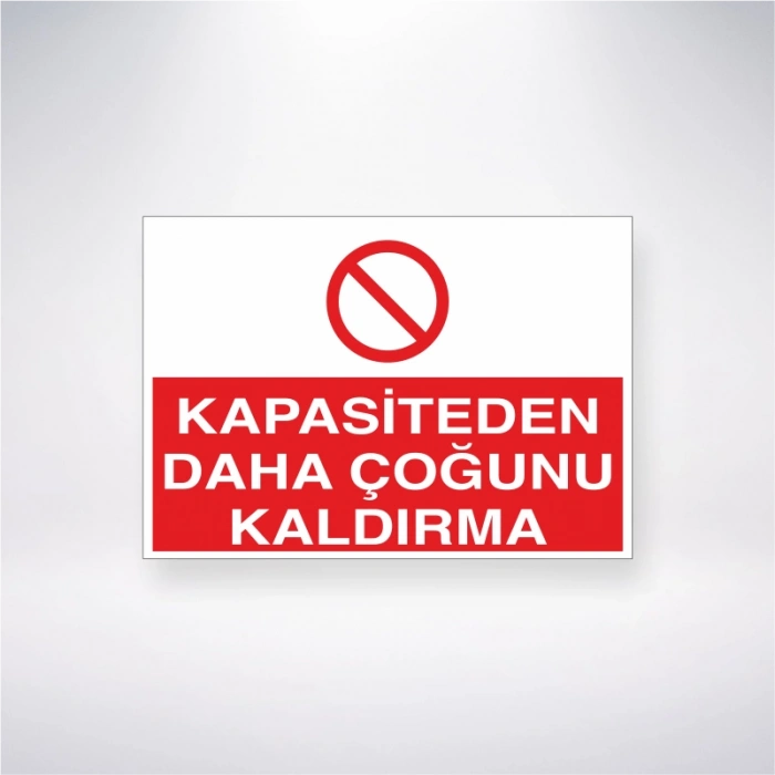 Kapasiteden Daha Çoğunu Kaldırma Sticker 20X28 Cm