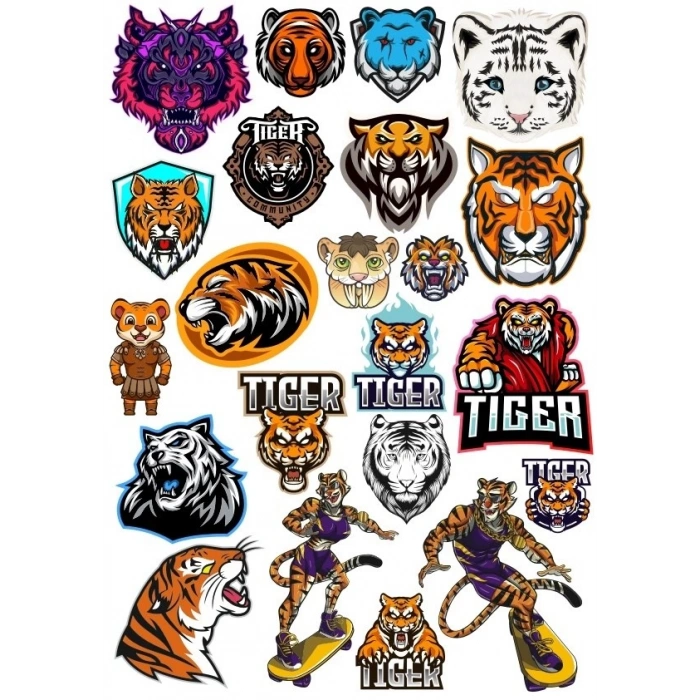 Kaplan Sticker Set 11 25 Parça Telefon, Tablet, Defter, Laptop Sticker