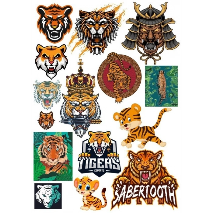 Kaplan Sticker Set 15 Parça Telefon, Tablet, Defter, Laptop Sticker