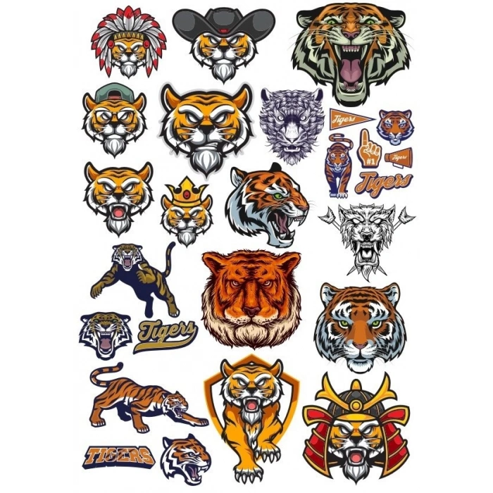 Kaplan Sticker Set-6 19 Parça Telefon, Tablet, Defter, Laptop Sticker