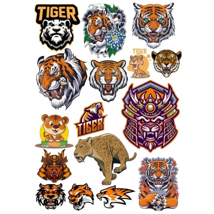 Kaplan Sticker Set 7 17 Parça Telefon, Tablet, Defter, Laptop Sticker