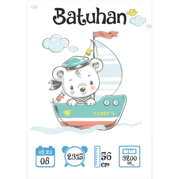 Kaptan Ayıcık Temalı Yaş Panosu 2