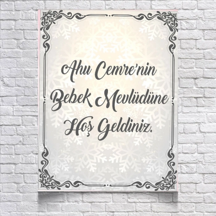 Kar Temalı Mevlüd Afişi 50x70 Cm
