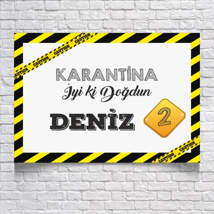Karantina Teamlı Doğum Günü Afişi 100X150 cm