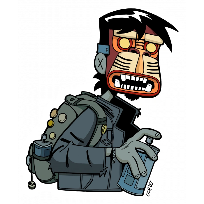 Zombie Sticer 10x10 cmRenkli Sticker