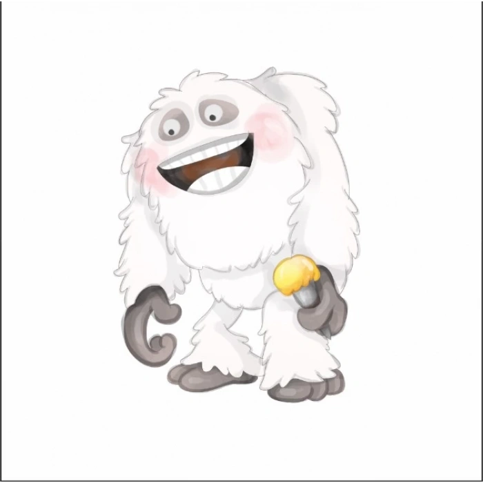 Karlı Canavar Yeti Çocuk Odası Stickerı