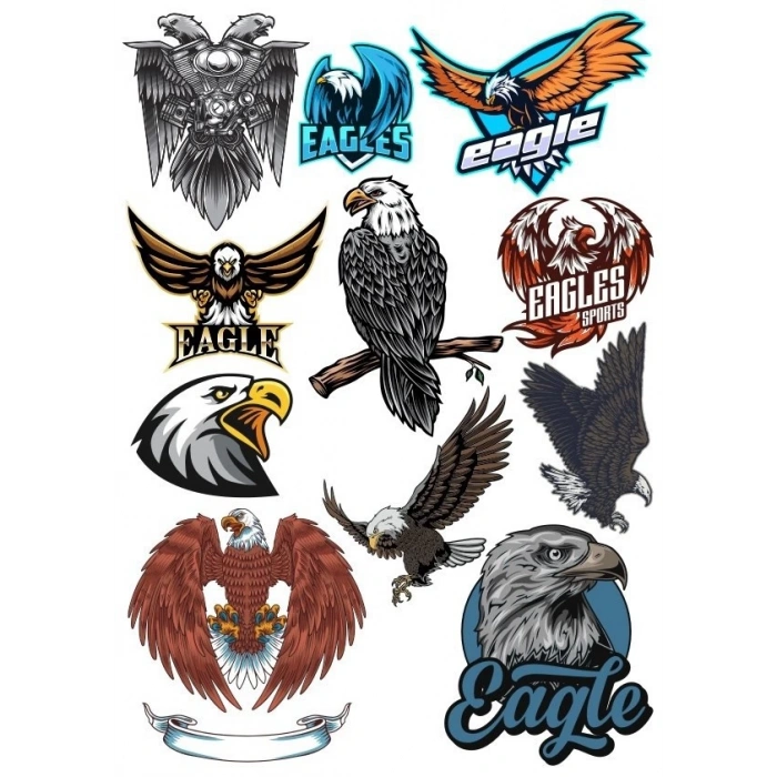 Kartal Eagle Sticker Set 11 Parça Telefon, Tablet, Defter, Laptop Sticker