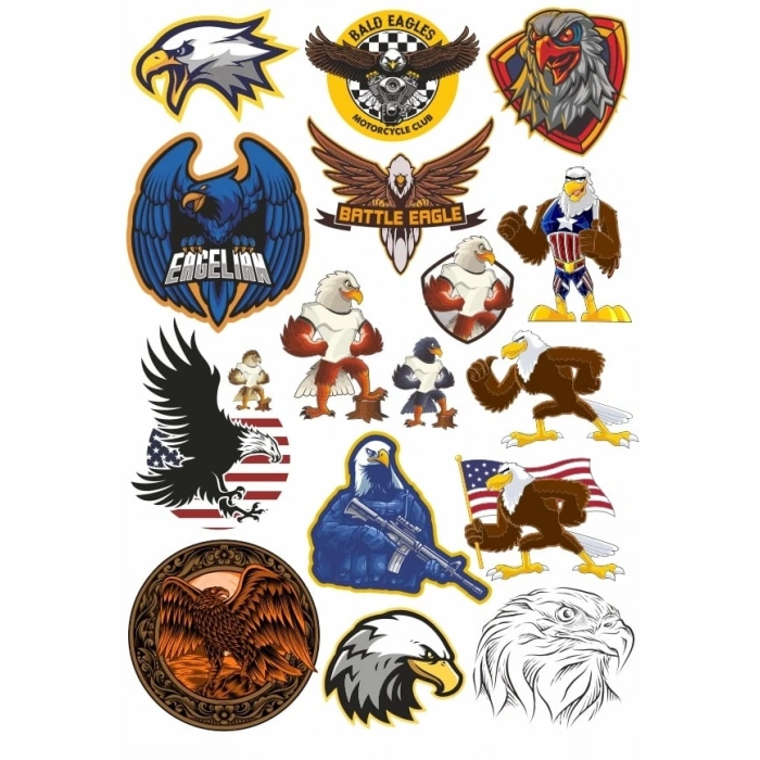 Kartallar Sticker Set 20 Parça Telefon, Tablet, Defter, Laptop Sticker