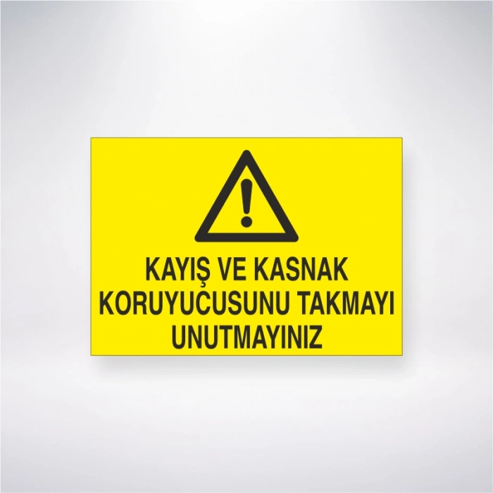 Kayış Ve Kasnak Koruyucusu Takmayı Unutmayınız Sticker 20X28 Cm