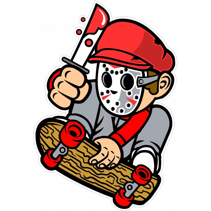 Kaykaycı 2 Sticker 10x10 cmRenkli Sticker