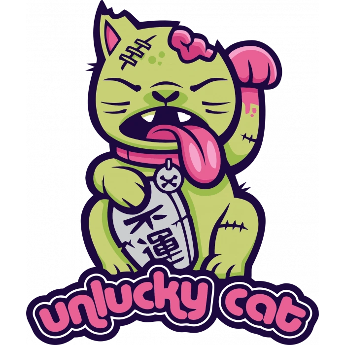 Unlucky Cat Şanssız Kedi 10x10 cmRenkli Sticker