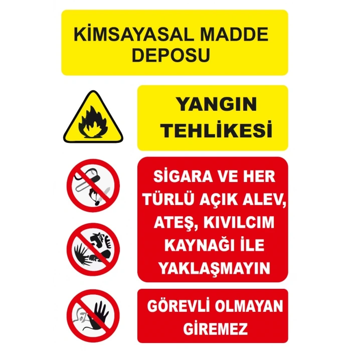 Kimyasal Madde Deposu Sticker 20X28 Cm