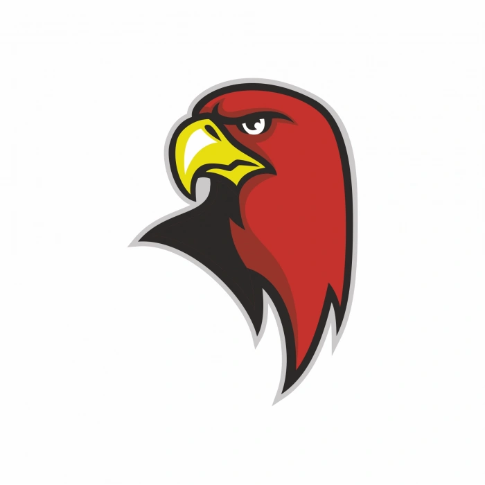 Kırmızı Kartal Sticker 10x10 cmRenkli Sticker