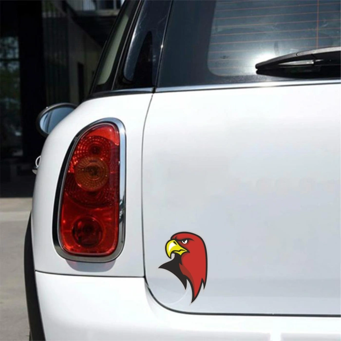 Kırmızı Kartal Sticker 10x10 cmRenkli Sticker