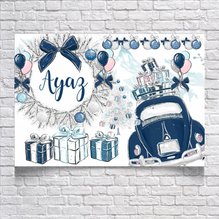 Kış Temalı Doğum Günü Afişi 70X100 cm