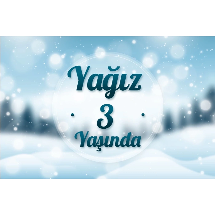 kış temalı doğumgünü afişi 35X50 cm