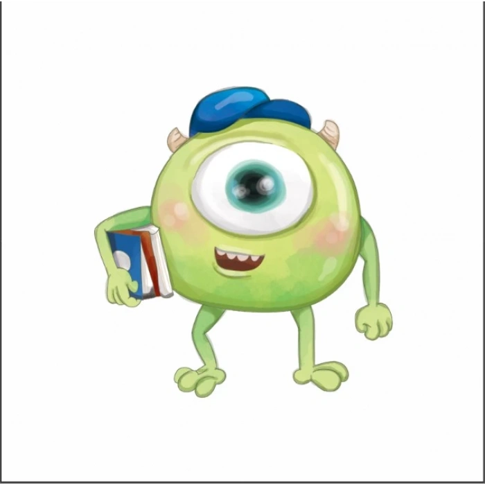 Kitaplı Mike Duvar Dekoru