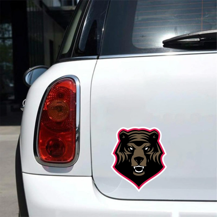 Kızgın Ayı Sticker 10x10 cmRenkli Sticker