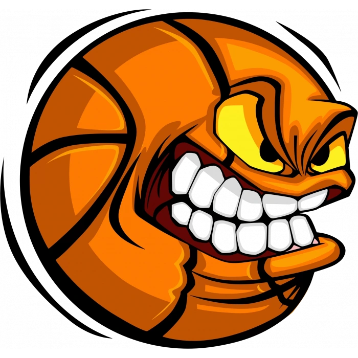 Kızgın Basket Topu Sticker 10x10 cmRenkli Sticker