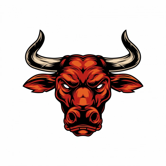 Kızgın Boğa Sticker 10x10 cmRenkli Sticker