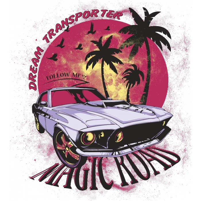 Dream Transporter 10x10 cmRenkli Sticker