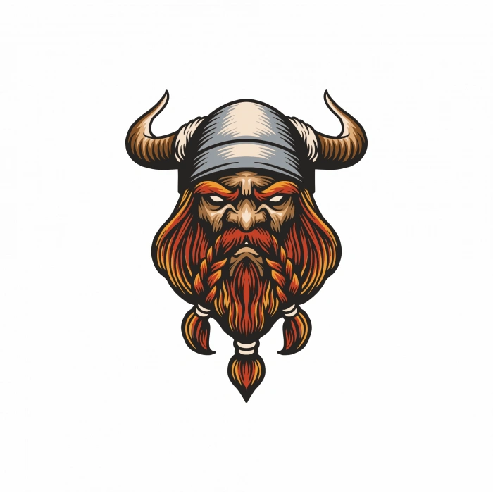 Kızgın Viking Sticker 10x10 cmRenkli Sticker