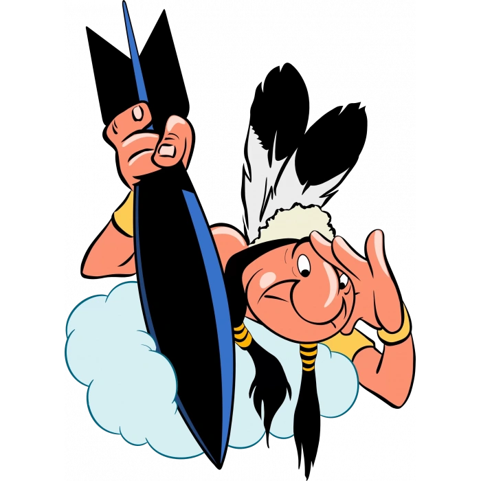 Kızılderili Sticker 10x10 cmRenkli Sticker