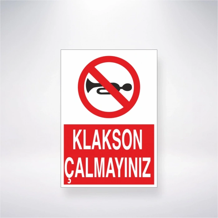 Klakson Çalmayınız Sticker 20X28 Cm