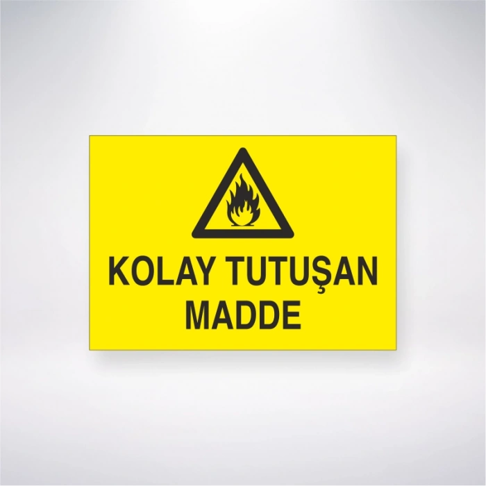 Kolay Tutuşan Madde Sticker 20X28 Cm