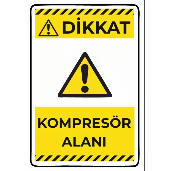 Kompresör Alanı Sticker 20X28 Cm