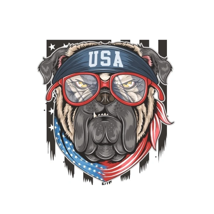 Köpek 10x10 cm Renkli Sticker