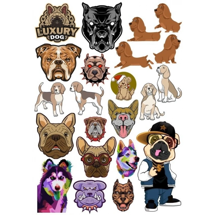 Köpek Sticker Set 11 25 Parça Telefon, Tablet, Defter, Laptop Sticker