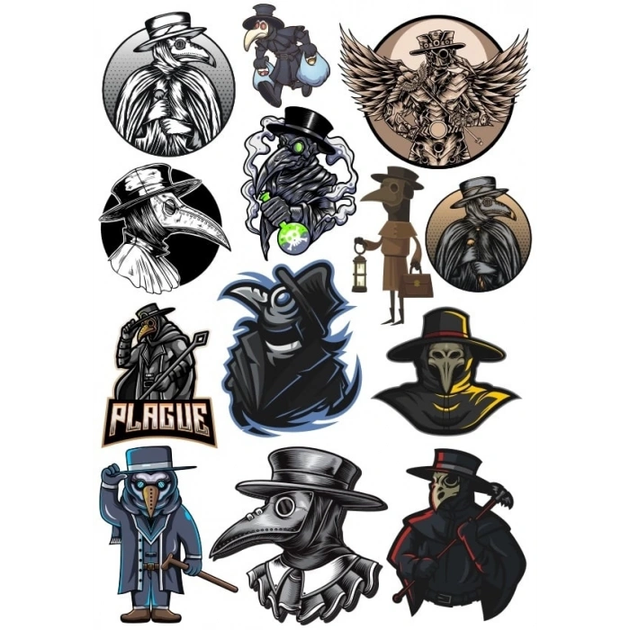 Korkunç Adam Sticker Set 13 Parça Telefon, Tablet, Defter, Laptop Sticker