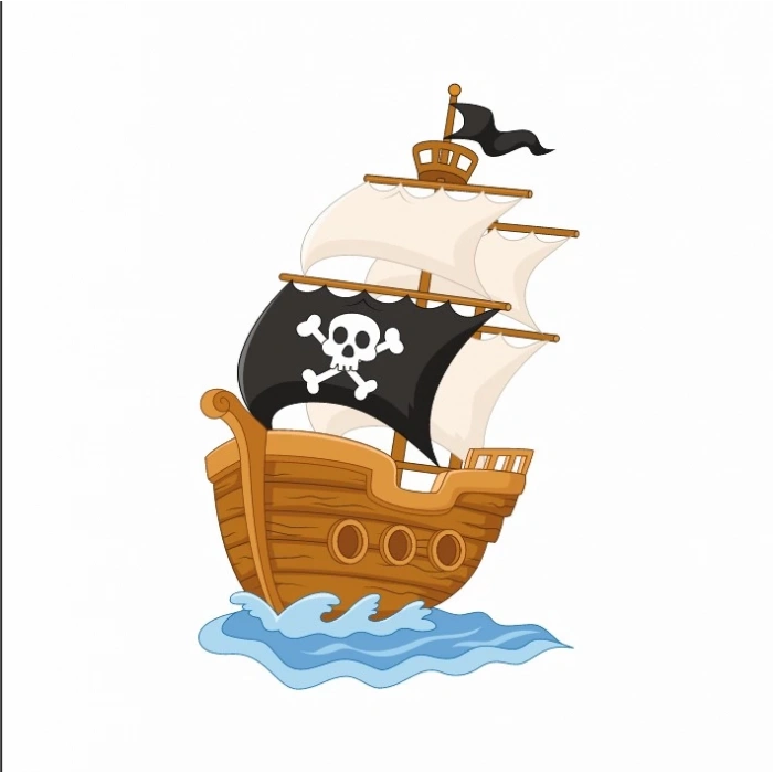 Korsan Gemisi Duvar Stickerı